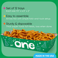 One is Fun Paper Food Trays - 12 Ct
