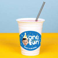Custom Face Party Cups - One is Fun - 16 Ct