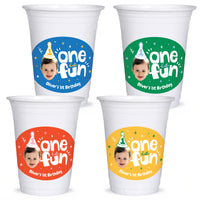 Custom Face Party Cups - One is Fun - 16 Ct