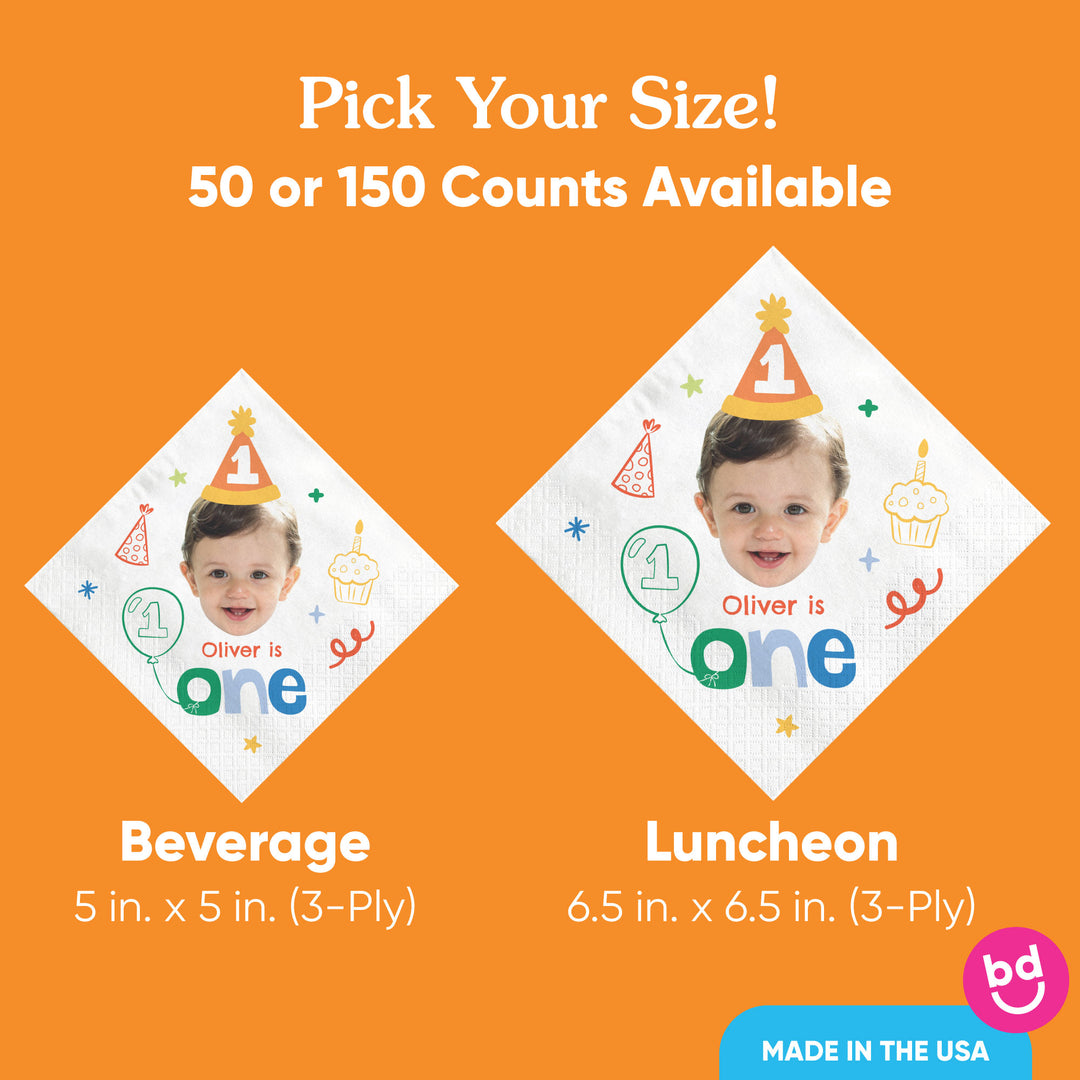 Custom Face Napkins - One is Fun