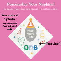 Custom Face Napkins - One is Fun