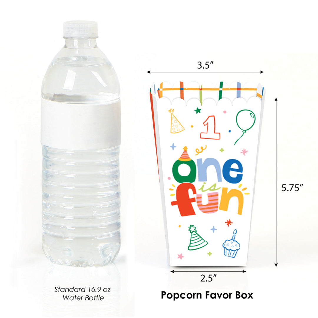 One is Fun Popcorn Boxes - 12 Ct