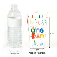One is Fun Popcorn Boxes - 12 Ct