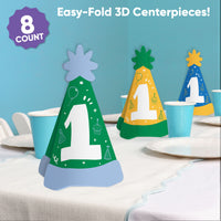 One is Fun 3D Centerpieces - 8 Ct