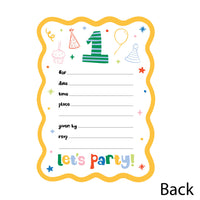 One is Fun Shaped Fill-In Invitations - 12 Ct