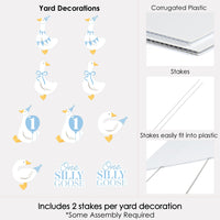 One Silly Goose Blue Yard Signs - 10 Ct