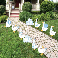 One Silly Goose Blue Yard Signs - 10 Ct