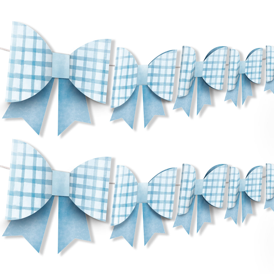 Gingham Plaid - 3D Bow Banner