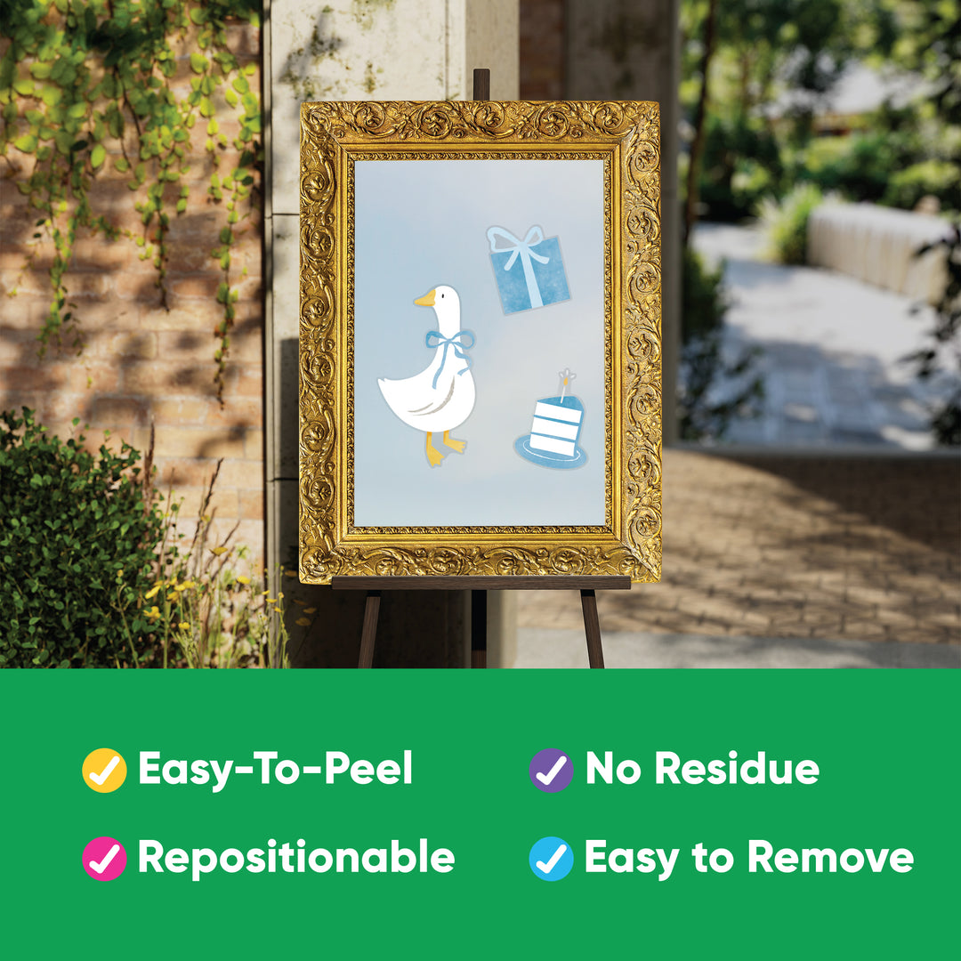 Custom Text Blue One Silly Goose Backdrop Decals