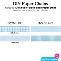 One Silly Goose Blue Paper Chains - 128 Pc