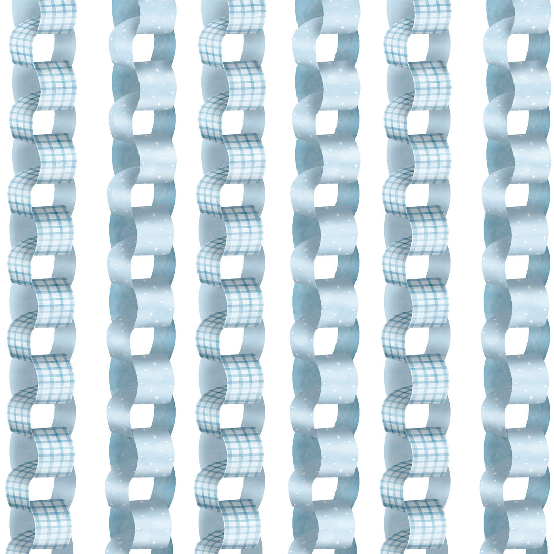 One Silly Goose Blue Paper Chains - 128 Pc