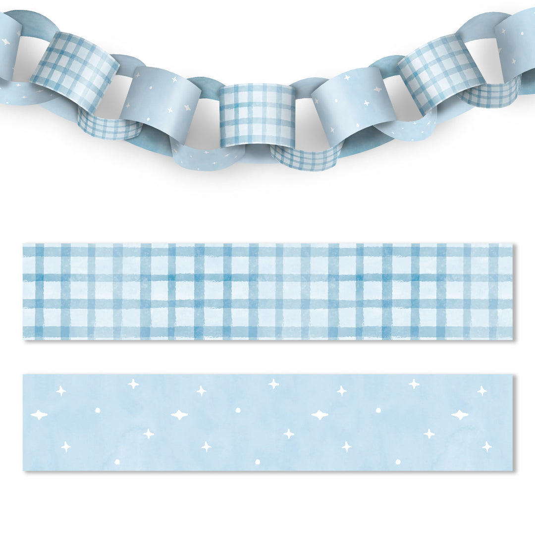 One Silly Goose Blue Paper Chains - 128 Pc