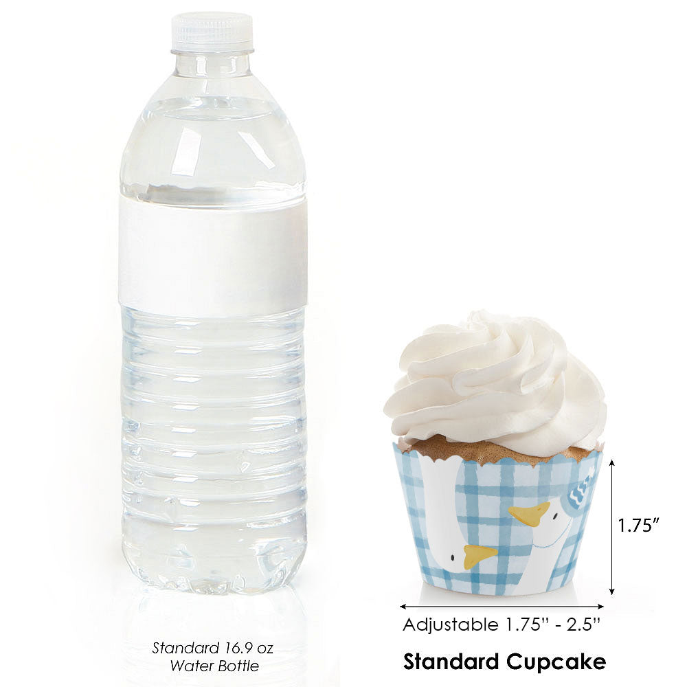 One Silly Goose cupcake wrapper size detail fitting standard cupcakes