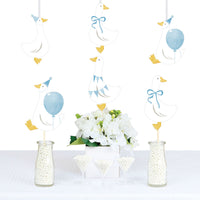 One Silly Goose blue goose design cardstock cutout with vintage-inspired style