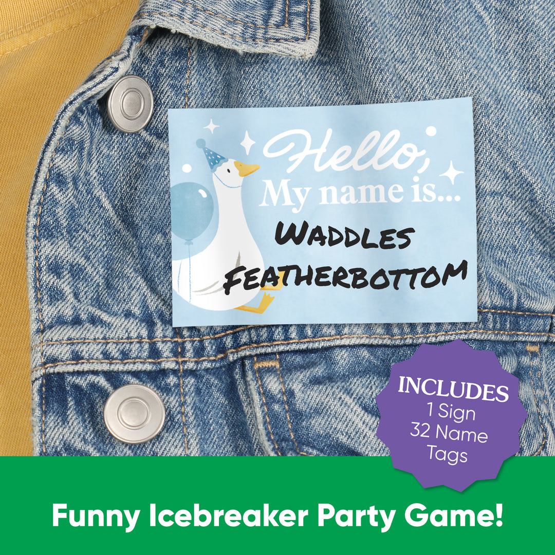 One Silly Goose Blue What's Your Name Party Game