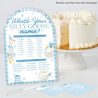 One Silly Goose Blue What's Your Name Party Game