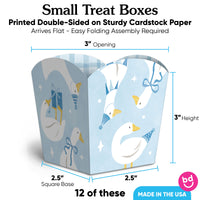 One Silly Goose Blue Treat Boxes - 12 Ct