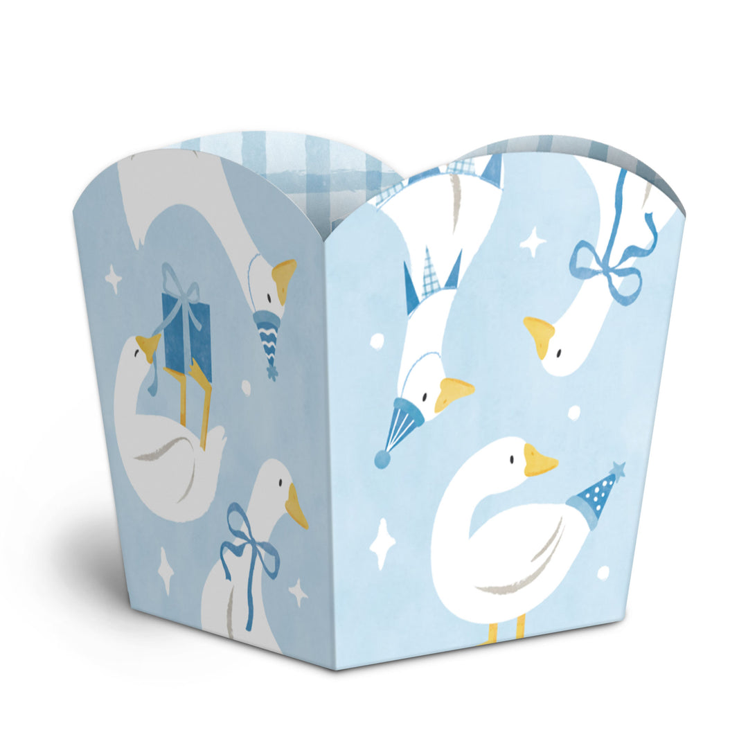 One Silly Goose Blue Treat Boxes - 12 Ct