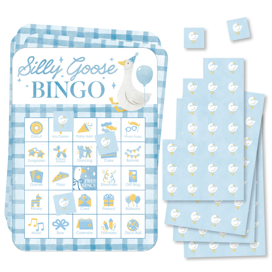 Silly Goose bingo game set with illustrated picture cards