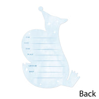 Silly Goose invitation back with fill-in party details