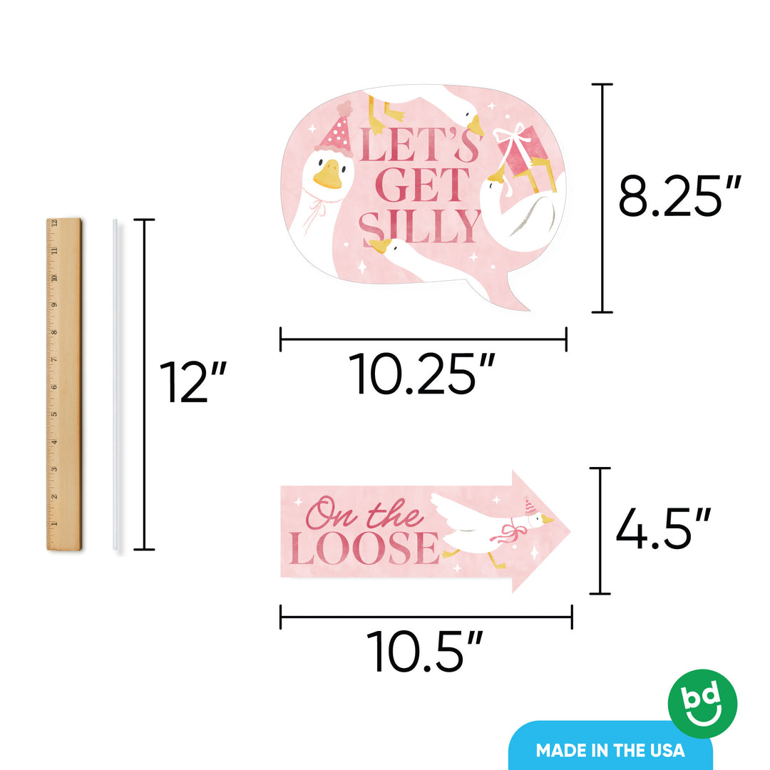 One Silly Goose Pink Funny Photo Props - 10 Ct