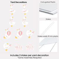 One Silly Goose Pink Yard Signs - 10 Ct