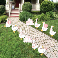 One Silly Goose Pink Yard Signs - 10 Ct