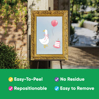 Pink One Silly Goose Backdrop Decals