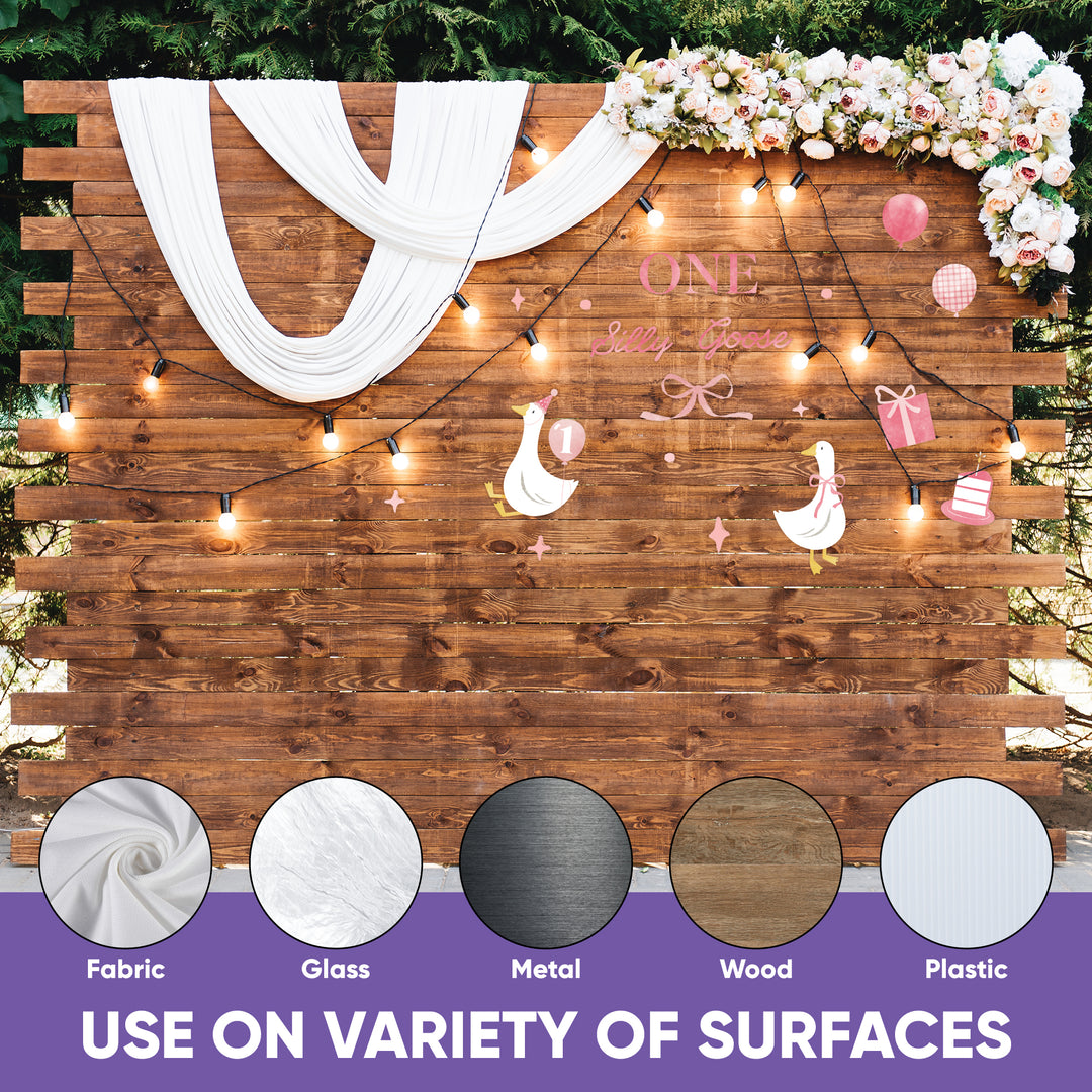 Pink One Silly Goose Backdrop Decals
