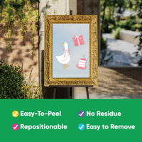 Custom Text Pink One Silly Goose Backdrop Decals