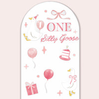 Pink One Silly Goose Backdrop Decals