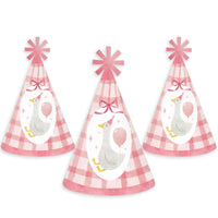 One Silly Goose Pink Cone Party - Set of 8 (Standard Size)