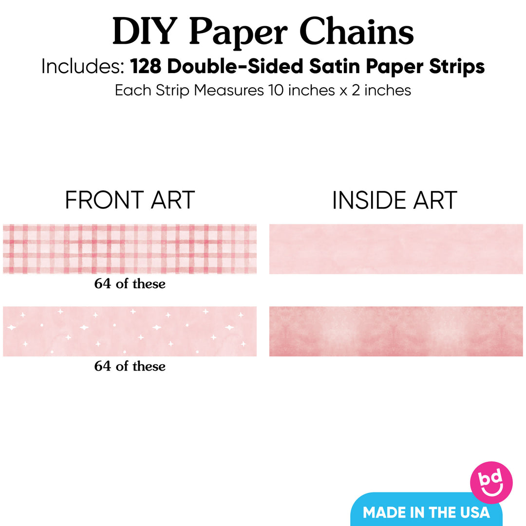 One Silly Goose Pink DIY Paper Chains - 128 Pc