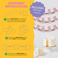 One Silly Goose Pink DIY Paper Chains - 128 Pc