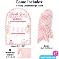 One Silly Goose Pink What's Your Name Party Game