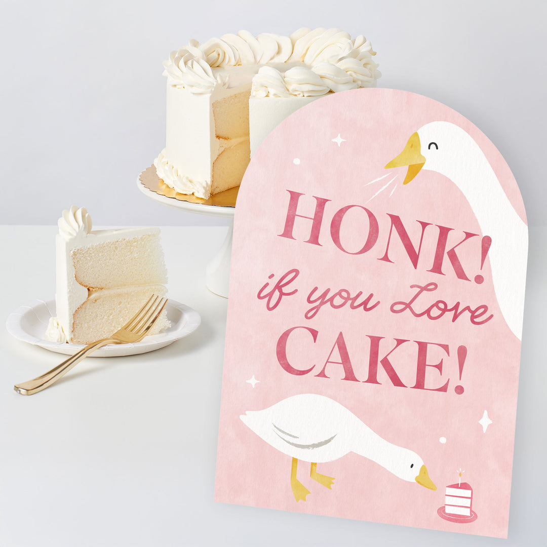 One Silly Goose Pink Party Signs Set - 6 Ct