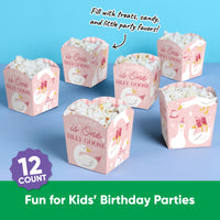 Custom Text One Silly Goose Pink Treat Boxes - 12 Ct