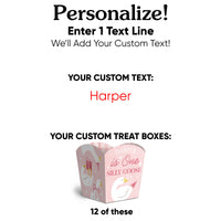 Custom Text One Silly Goose Pink Treat Boxes - 12 Ct