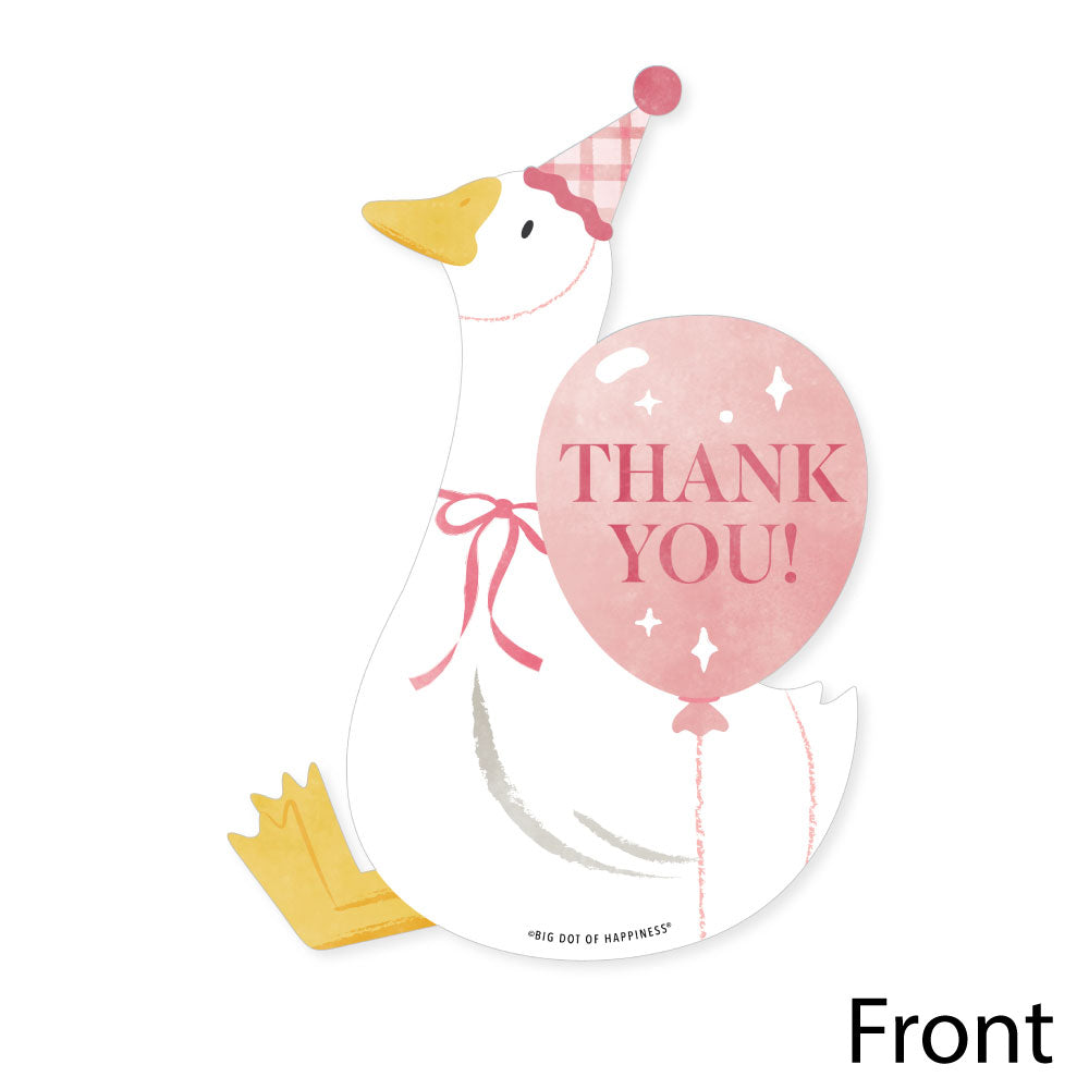 Silly Goose thank you card close-up with front artwork