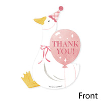 Silly Goose thank you card close-up with front artwork