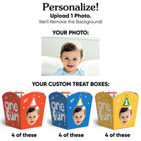 Custom Face One is Fun Treat Boxes - 12 Ct