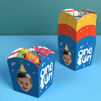 Custom Face One is Fun Treat Boxes - 12 Ct