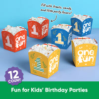 One is Fun Treat Boxes - 12 Ct