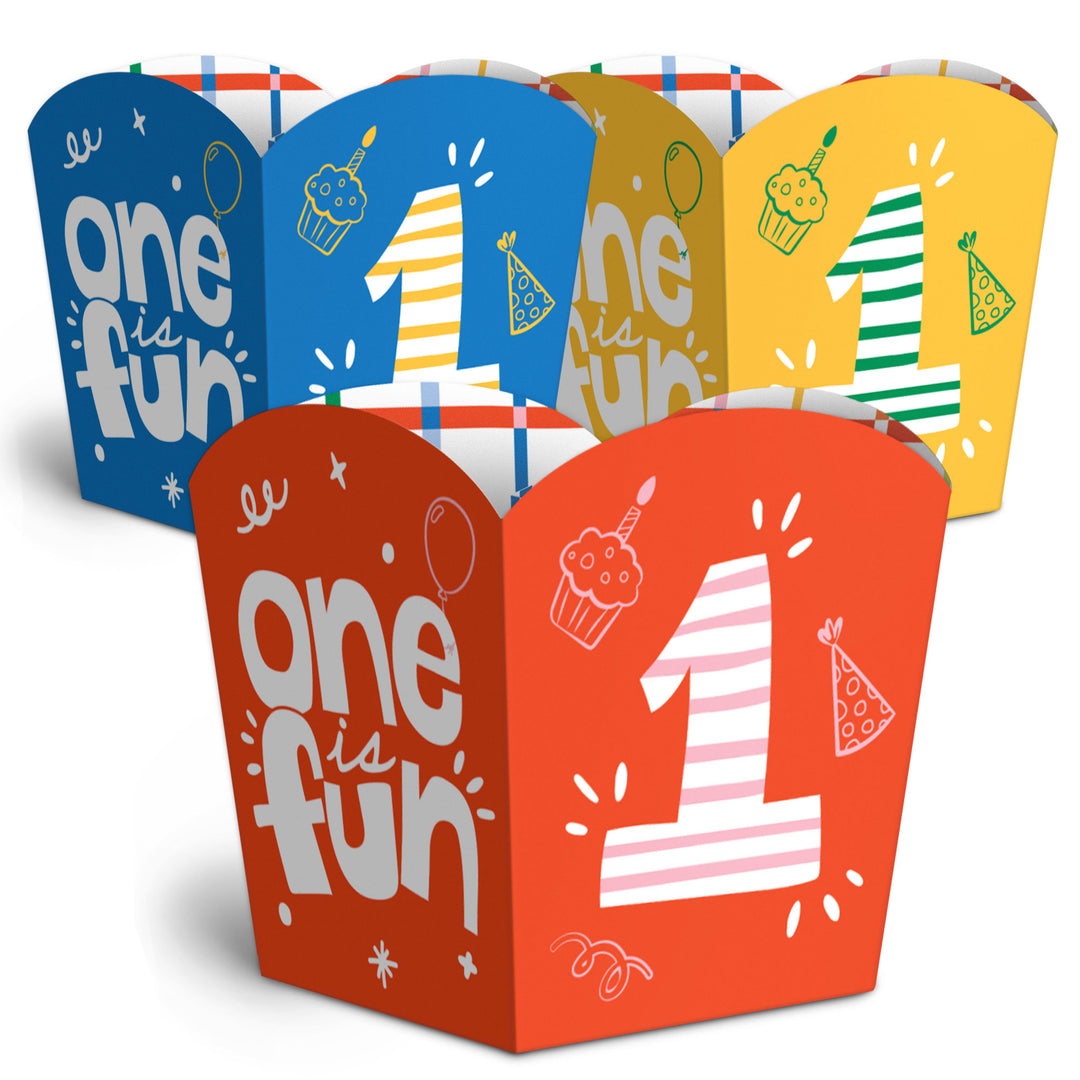 One is Fun Treat Boxes - 12 Ct