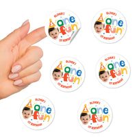 Custom Face Round Stickers - One is Fun - 24 Ct