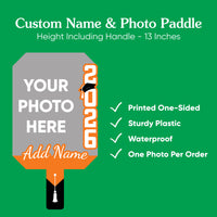 Custom Grad Orange Photo Paddle 1, 3, 6, or 12 Ct