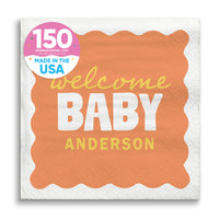 Orange and yellow baby shower beverage napkins 150 count main image 