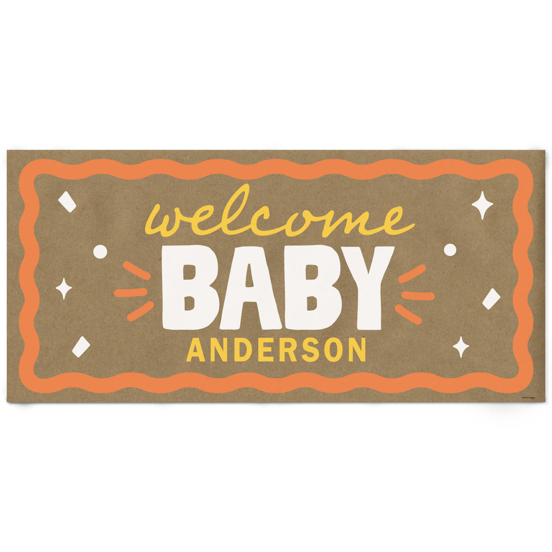 Orange custom baby banner main image 
