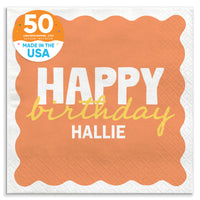 Orange and yellow birthday luncheon napkins 50 count main image 