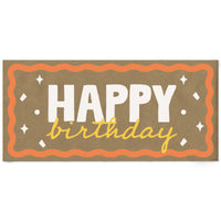 Orange and yellow birthday kraft banner main image